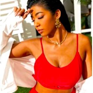 NWT SHEIN 2XL Red Bikini Top